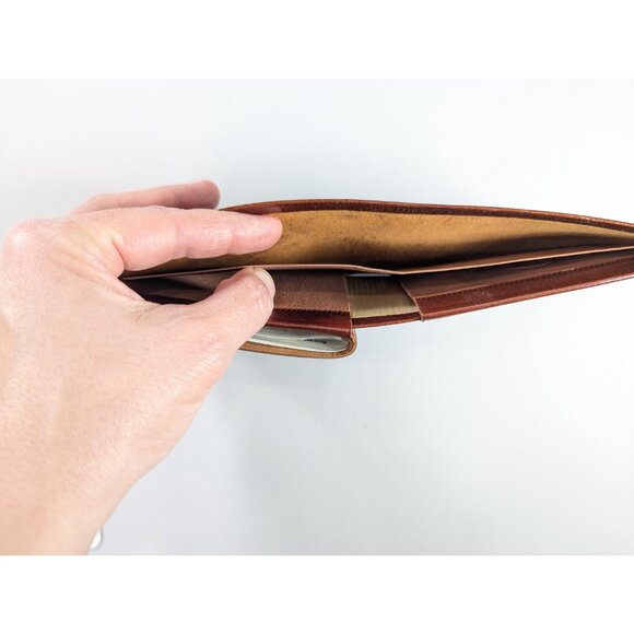 New Old Stock LORD BUXTON brown leather bifold wallet, Analine Calf leather - Picture 7 of 13